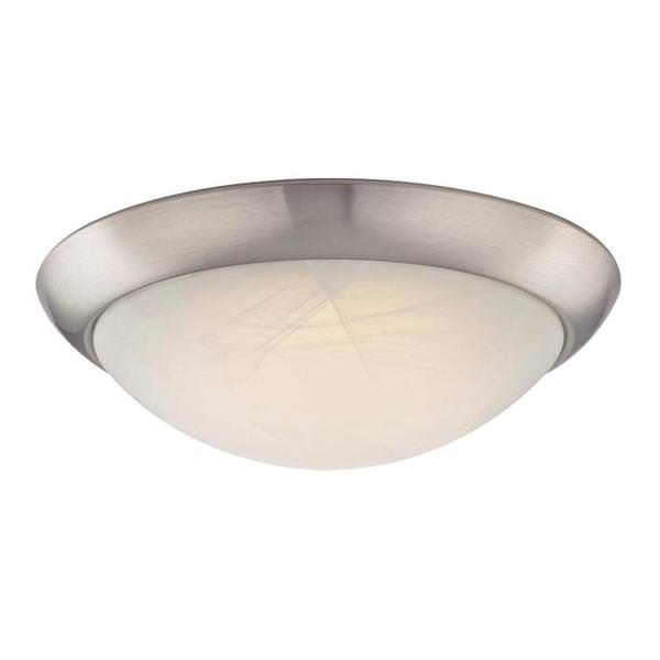 1 Light Brushed Nickel Dimmable LED Flush Mount