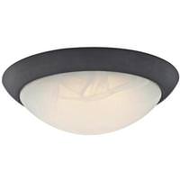 Westinghouse 1 Light Oil Rubbed Bronze White Alabaster Glass Dimmable LED Flush Mount