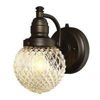 View 1 Light Oil Rubbed Bronze with Highlights Clear Diamond Cut Glass 