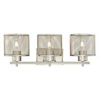 View 3 Light Brushed Nickel Mesh Shades Wall Light Fixture