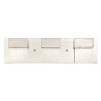 View 3 Light 21 watt Brushed Nickel Bubble Glass Shades Dimmable LED Indoor Wall Fixture