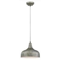 Westinghouse 1 Light Antique Steel with Metal Shade Adjustable Pendant Light Fixture