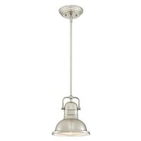 Westinghouse 1 Light Brushed Nickel Prismatic Lens Dimmable Adjustable LED Mini Pendant Light Fixture