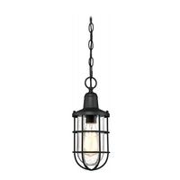 Westinghouse 1 Light Textured Black Outdoor Pendant Fixture