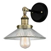 Westinghouse 1 Light (Medium Screw Base) Antique Brass / Matte Black Wall Sconce Light Fixture