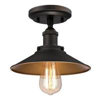 View 1 Light (Medium Screw Base) Oil Rubbed Bronze / Metallic Bronze Semi-Flush Ceiling Fixture