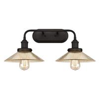 View 2 Light (Medium Screw Base) Oil Rubbed Bronze Wall Sconce Light Fixture
