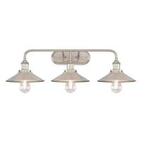 View 3 Light (Medium Screw Base) Brushed Nickel Finish Wall Light Fixture
