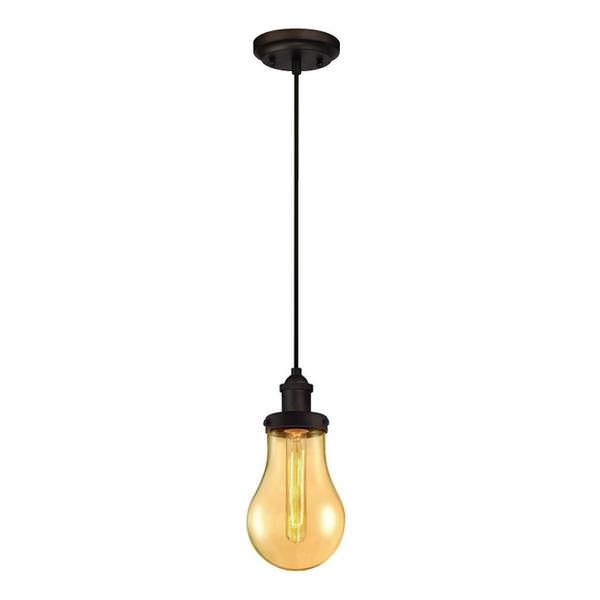 1 Light (Medium Screw Base) Oil Rubbed Bronze Semi-Flush Indoor Mini Pendant