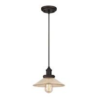 View 1 Light (Medium Screw Base) Oil Rubbed Bronze Pendant Light Fixture