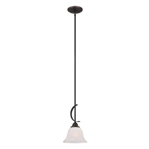 1 Light Adjustable Oil Rubbed Bronze Finish with Amber Glass Shade