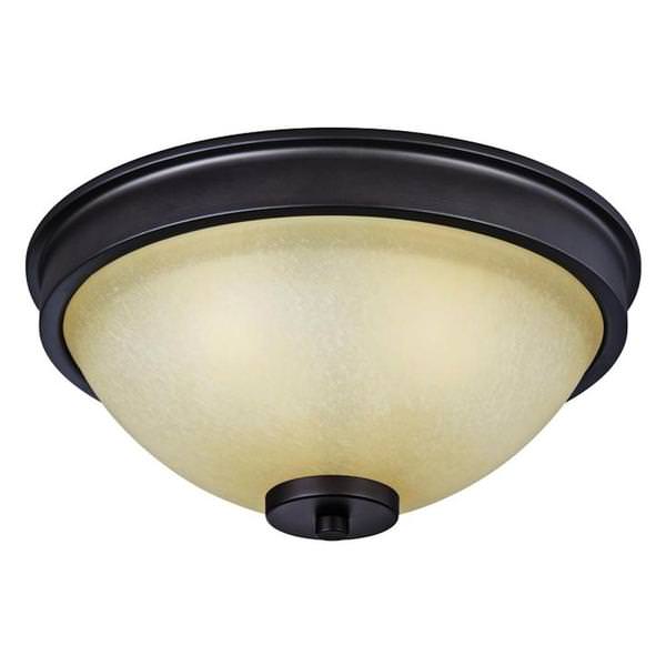 3 Light Oil Rubbed Bronze Indoor Flush Ceiling Fixture