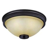 View 3 Light Oil Rubbed Bronze Indoor Flush Ceiling Fixture