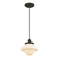 Westinghouse 1 Light Oil Rubbed Bronze Frosted Opal Glass Shade