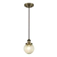 Westinghouse 1 Light Antique Brass Diamond Cut Clear Glass Shade