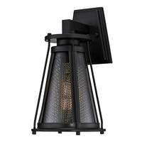 View 1 Light Matte Brushed Gun Metal Outdoor Wall Fixture
