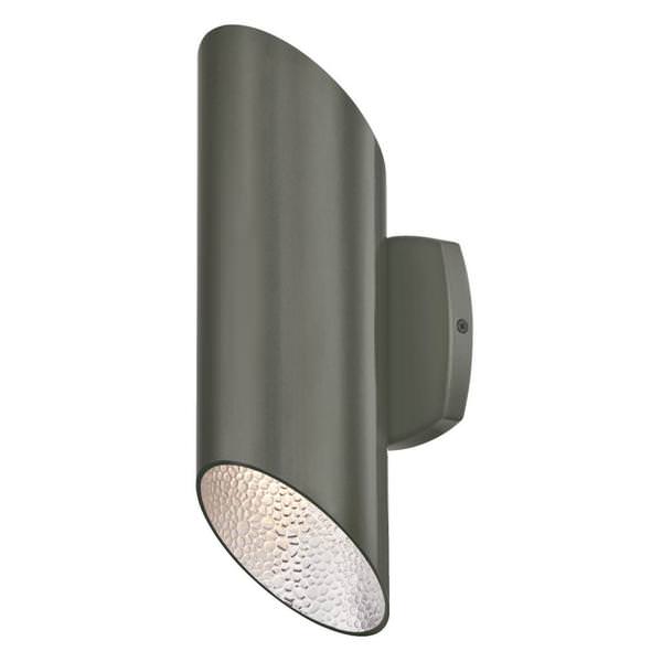 2 Light 18 watt Polished Graphite 3000K LED Light Fixture 