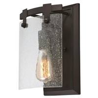 Westinghouse 1 Light Oil Rubbed Bronze Clear Seeded Glass Shade Wall Light Fixture