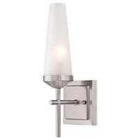 Westinghouse 1 Light Brushed Nickel Frosted Glass Wall Light Fixture
