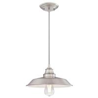 View 1 Light Brushed Nickel Pendant