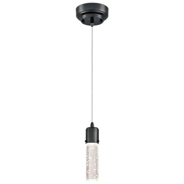 1 Light 8 watt Gun Metal Bubble Glass Dimmable LED Pendant Light Fixture