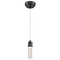 View 1 Light 8 watt Gun Metal Bubble Glass Dimmable LED Pendant Light Fixture