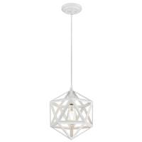 View 1 Light Matte White Pendant