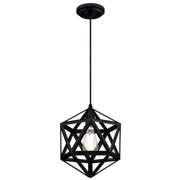 1 Light Matte Black Pendant