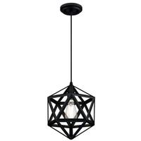 View 1 Light Matte Black Pendant
