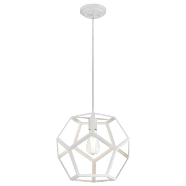 1 Light Matte White Pendant
