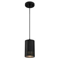 Westinghouse 1 Light Matte Black Perforated Metal Shade Mini Pendant Light Fixture