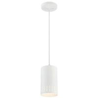 Westinghouse 1 Light Matte White Perforated Metal Shade Mini Pendant Light Fixture