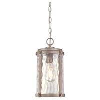 View 1 Light Weathered Steel Outdoor Pendant Fixture