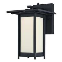 Westinghouse 1 Light 12.5 watt Textured Black 2700K Dimmable Wall Lantern with Dusk to Dawn Sensor