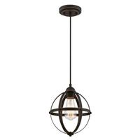 View 1 Light Oil Rubbed Bronze Finish Mini Pendant Light Fixture