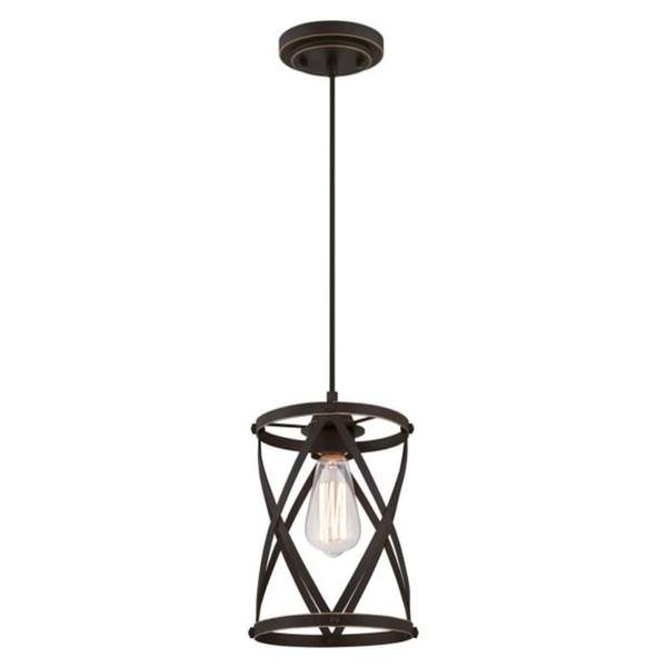 1 Light Oil Rubbed Bronze Finish Mini Pendant Light Fixture