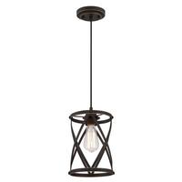 View 1 Light Oil Rubbed Bronze Finish Mini Pendant Light Fixture