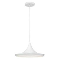 Westinghouse 1 Light 8 watt White Finish Dimmable LED Mini Pendant Light Fixture