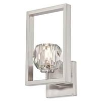 Westinghouse 1 Light Brushed Nickel Crystal Glass Shade Dimmable Wall Light Fixture