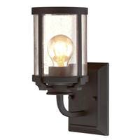 Westinghouse 1 Light Oil Rubbed Bronze with Clear Seeded Glass Wall Light Fixture