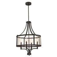 Westinghouse 4 Light Oil Rubbed Bronze Clear Seeded Glass Chandelier Light Fixture