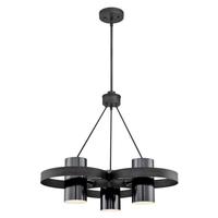 Westinghouse 3 Light Distressed Aluminum Gun Metal Shades Chandelier Light Fixture