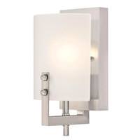 Westinghouse 1 Light Brushed Nickel Curved Frosted Glass Shade Wall Light Fixture