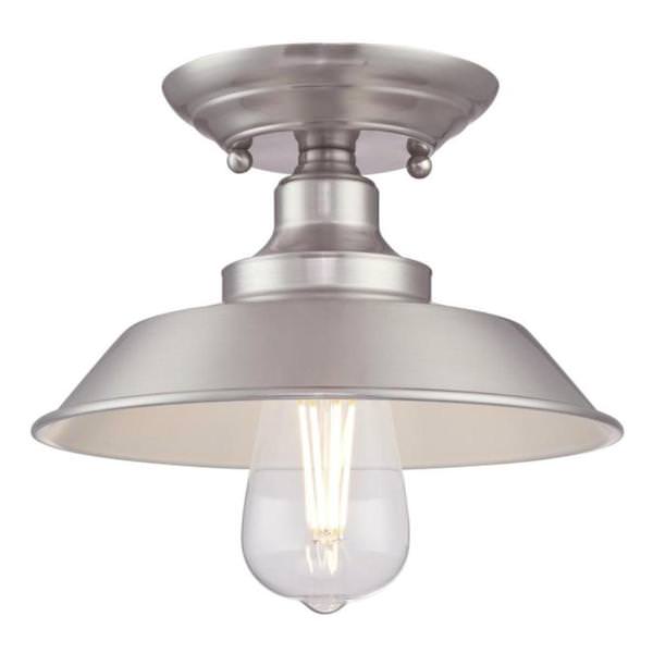1 Light Brushed Nickel Ceiling Light Fixture