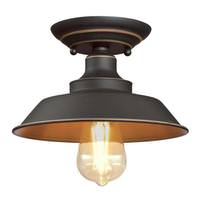 View 1 Light Oil Rubbed Bronze Ceiling Light Fixture