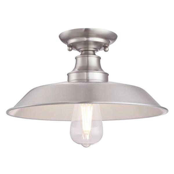 1 Light Brushed Nickel Ceiling Light Fixture