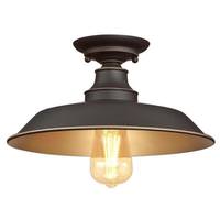 View 1 Light Oil Rubbed Bronze Ceiling Light Fixture