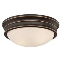 Westinghouse 2 Light Oil Rubbed Bronze with Frosted Glass Flush Ceiling Light Fixture