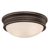 View 2 Light Oil Rubbed Bronze with Frosted Glass Flush Ceiling Light Fixture