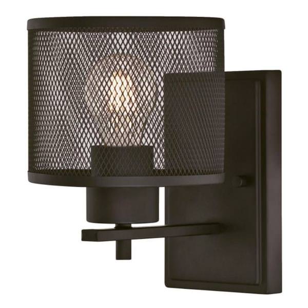 1 Light Oil Rubbed Bronze Mesh Shade Wall Light Fixture